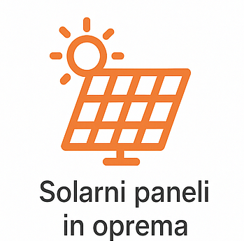 Solarni paneli in oprema