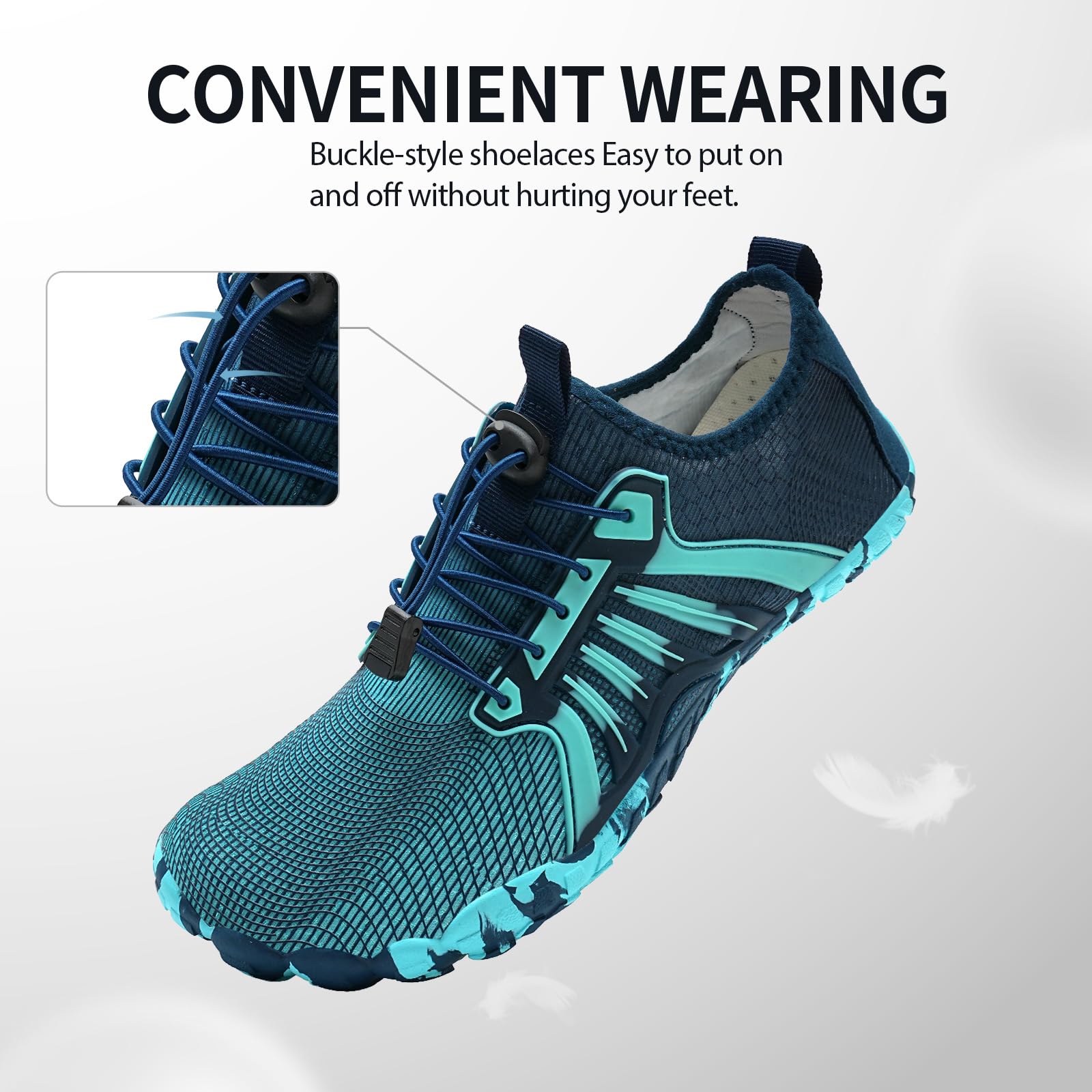 IceUnicorn Barefoot čevlji – Modro-zeleni, št. 42 | Odprta Škatla - 👕 OBLAČILA IN OBUTEV - Odprta Skatla