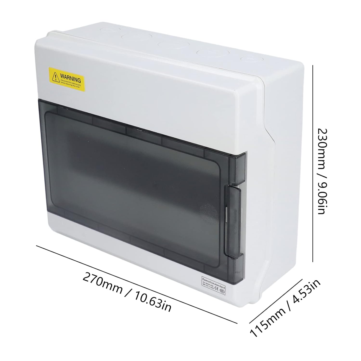 Vodoodporna nadometna razdelilna omarica, 12 modulov, IP66 - 🏠 DOM & VRT - Odprta Skatla