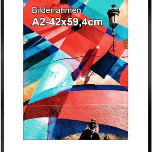 Črn aluminijast okvir A2 z varnostnim steklom