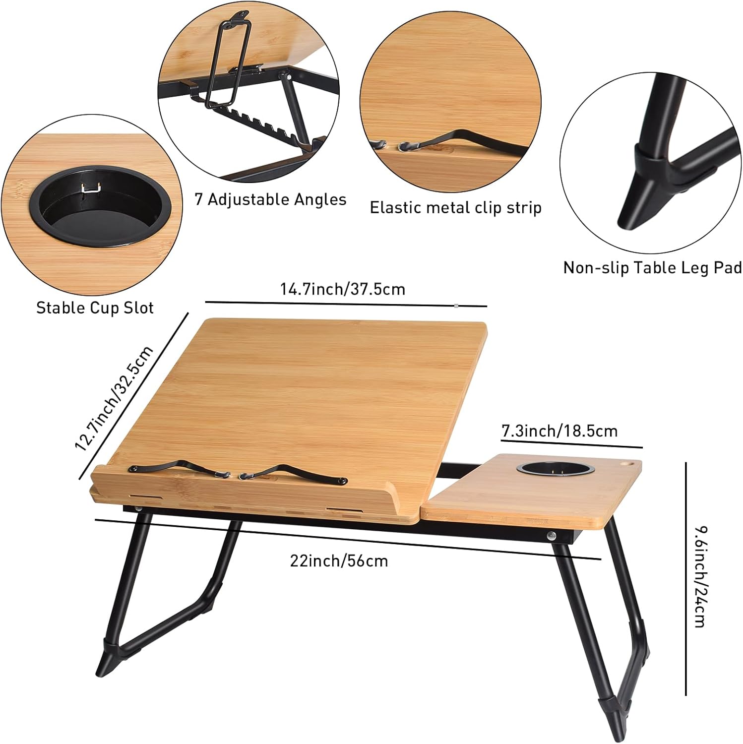 Bambusovo stojalo za knjige in prenosnik – nastavljivo, več kot le bralnik - 🏠 DOM & VRT - Odprta Skatla