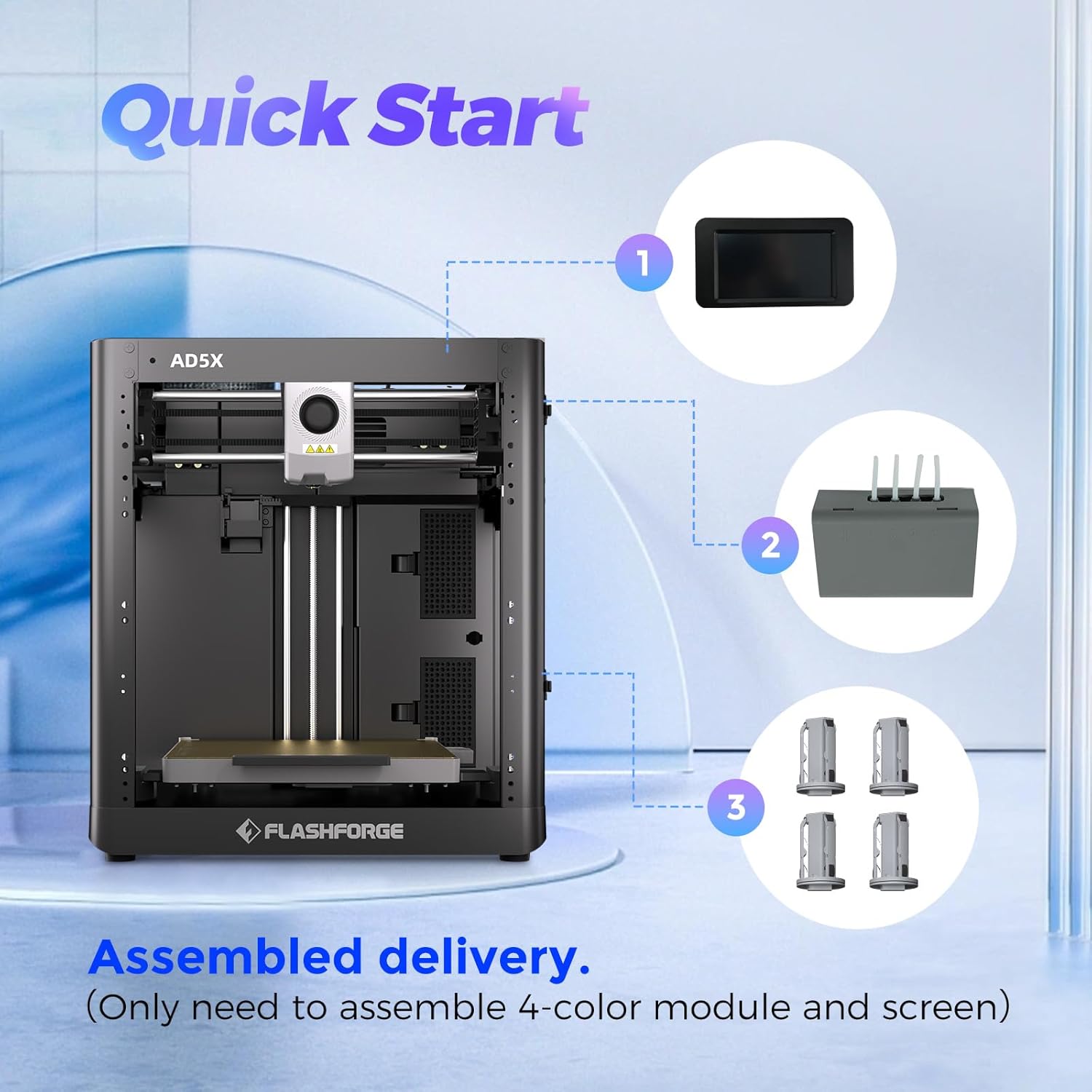 Flashforge Adventurer 5X – Hiter 3D Tiskalnik z Multibarvnim Tiskom - 🏠 DOM & VRT - Odprta Skatla