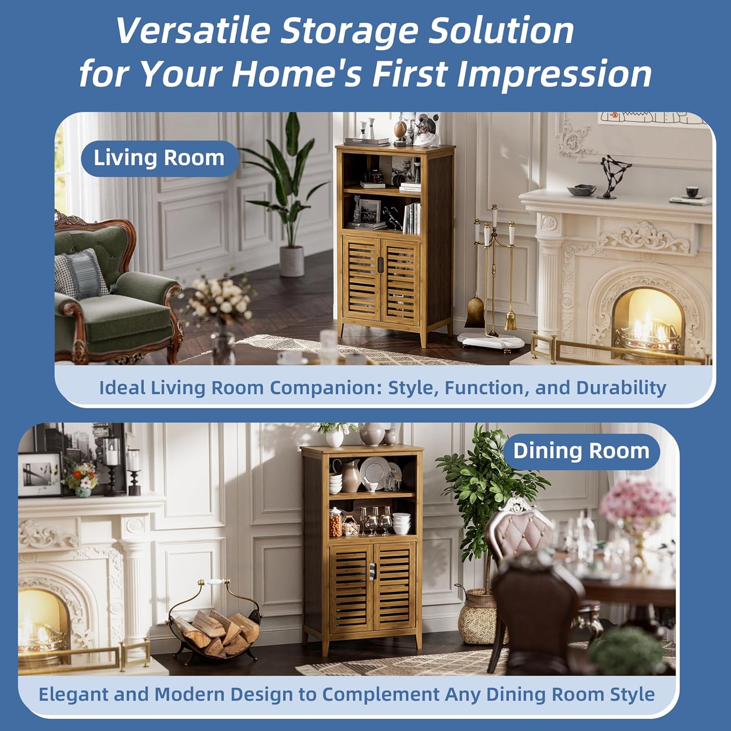 Bambusova Omara za Kopalnico ali Kuhinjo – Oreh - 🏠 DOM & VRT - Odprta Skatla