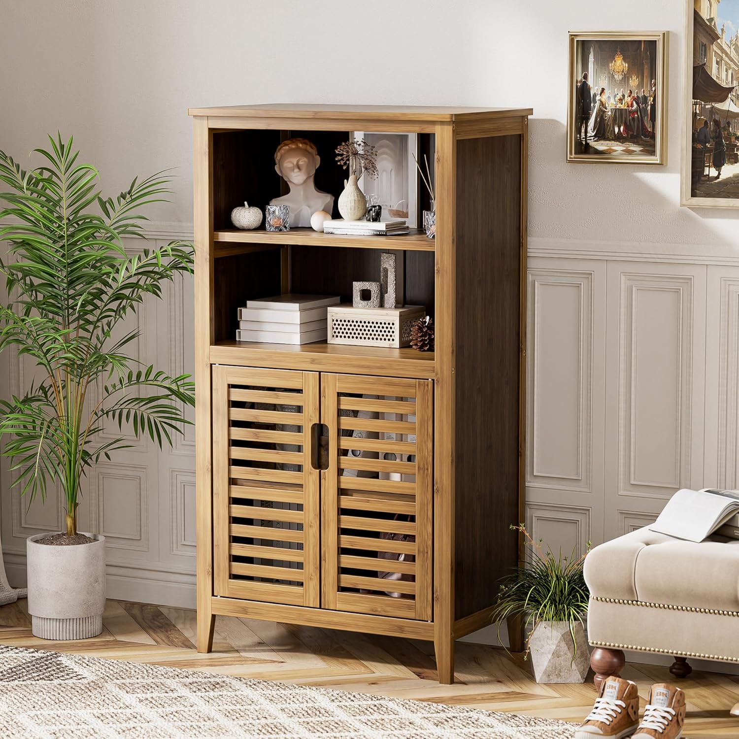 Bambusova Omara za Kopalnico ali Kuhinjo – Oreh - 🏠 DOM & VRT - Odprta Skatla