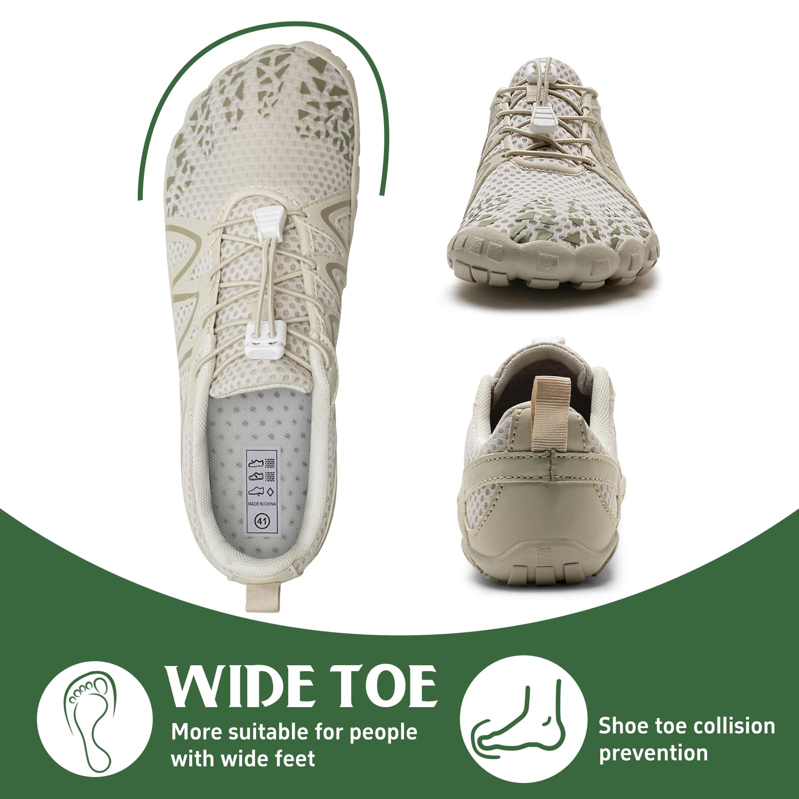 Barefoot čevlji za moške in ženske – 41 EU, bež - 👕 OBLAČILA IN OBUTEV - Odprta Skatla