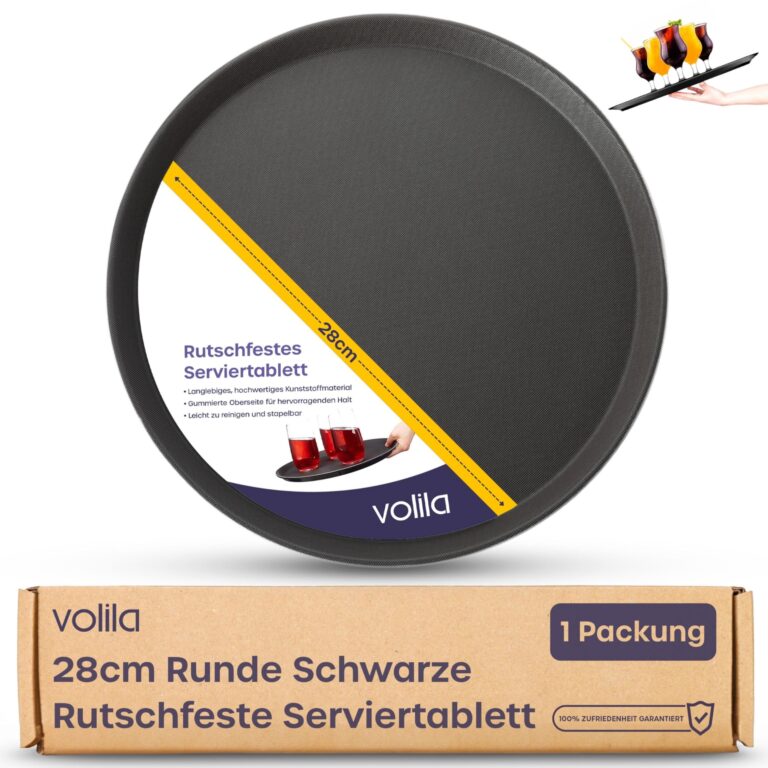 Črn okrogel servirni pladenj 40 cm – 2 kosa - 🏠 DOM & VRT - Odprta Skatla