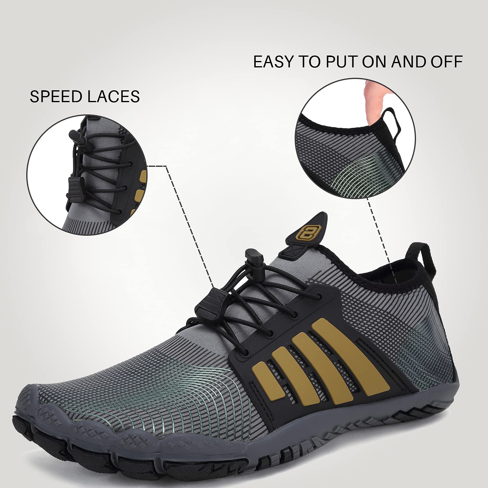 Barefoot čevlji IceUnicorn za moške in ženske, črna, 45EU - 👕 OBLAČILA IN OBUTEV - Odprta Skatla