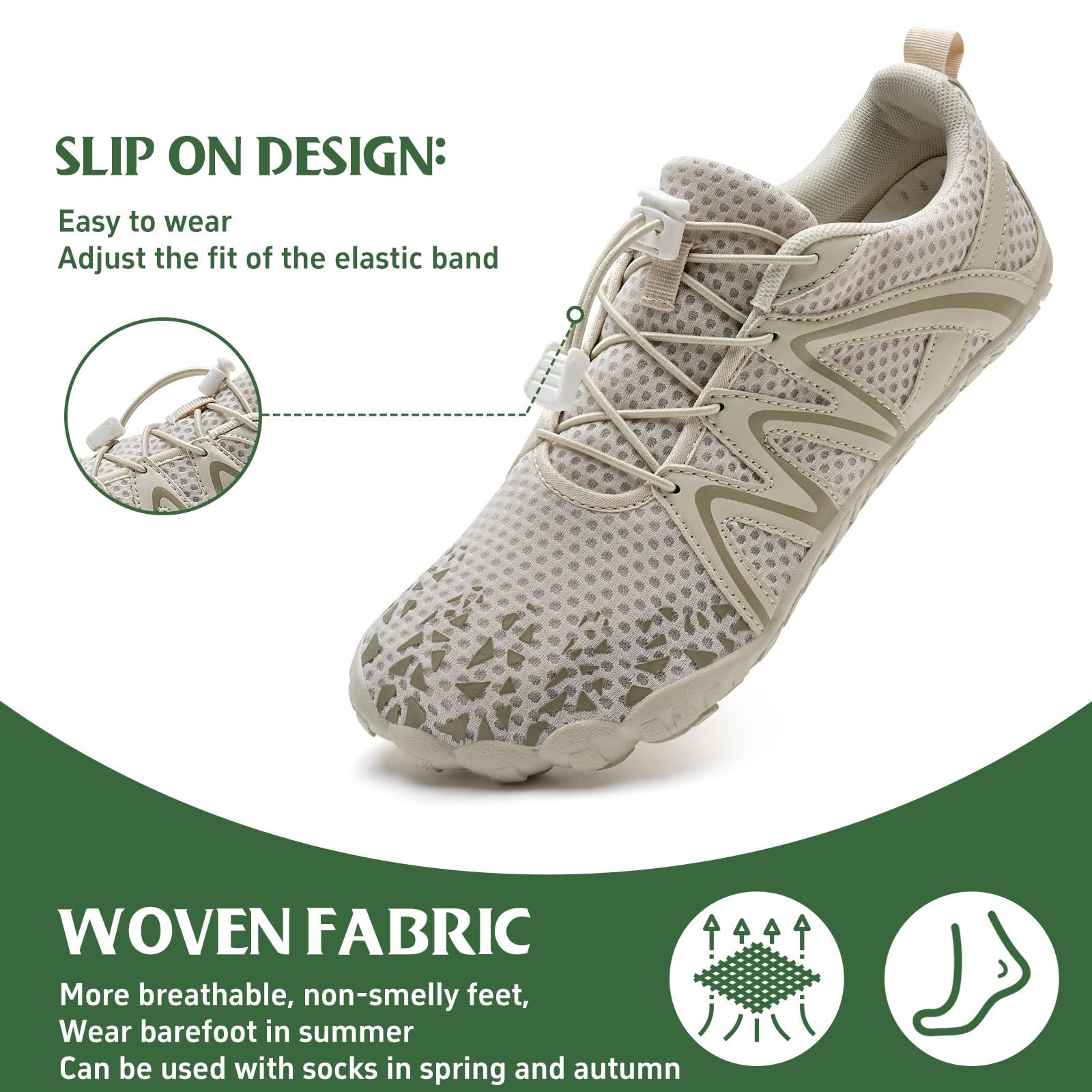 Barefoot čevlji za moške in ženske – 41 EU, bež - 👕 OBLAČILA IN OBUTEV - Odprta Skatla