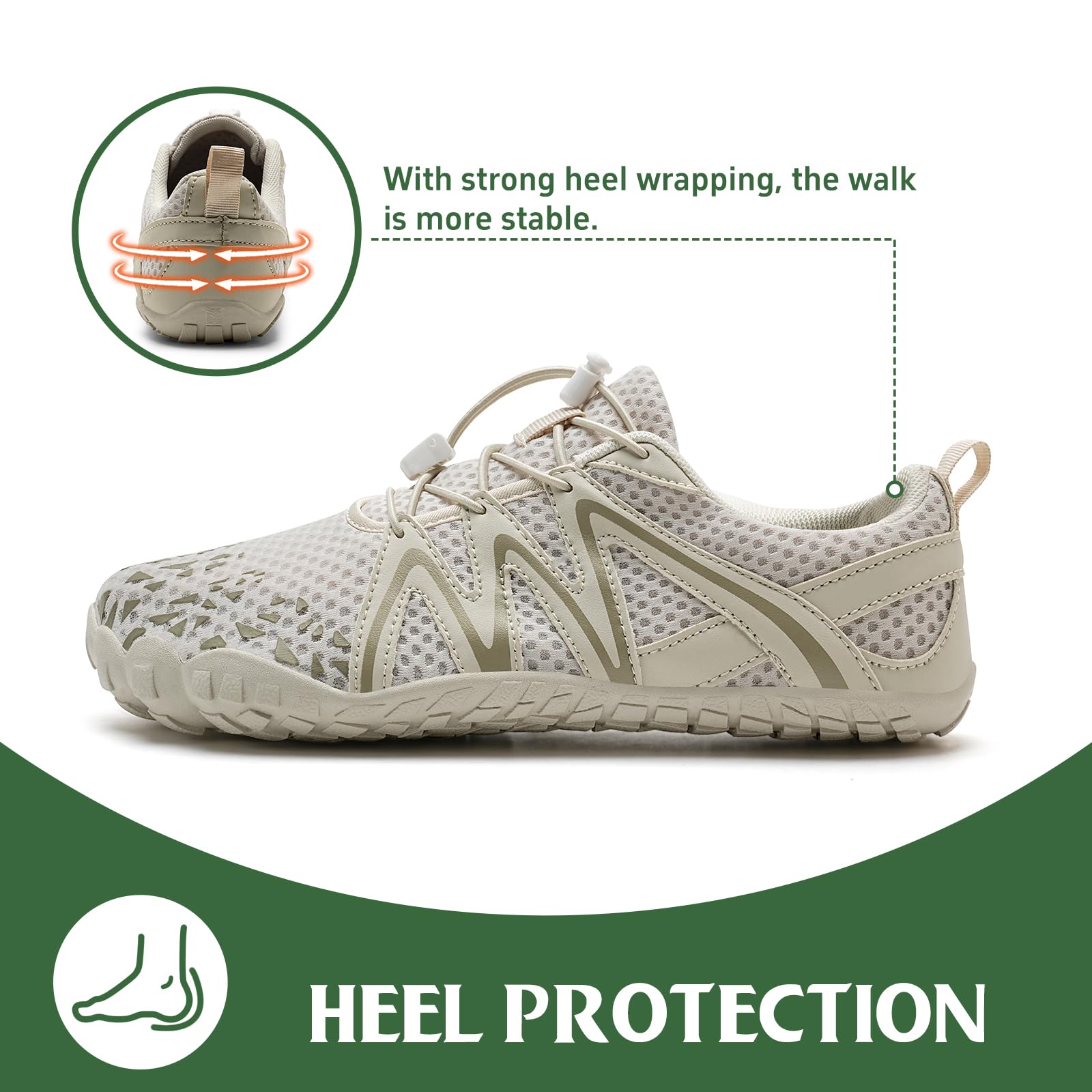 Barefoot čevlji za moške in ženske – 41 EU, bež - 👕 OBLAČILA IN OBUTEV - Odprta Skatla